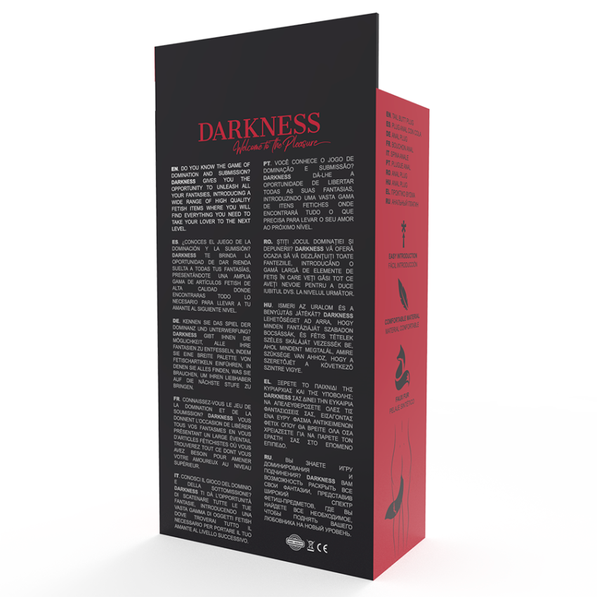 DARKNESS - SILICONE ANAL PLUG WITH GRAY TAIL - Billede 4