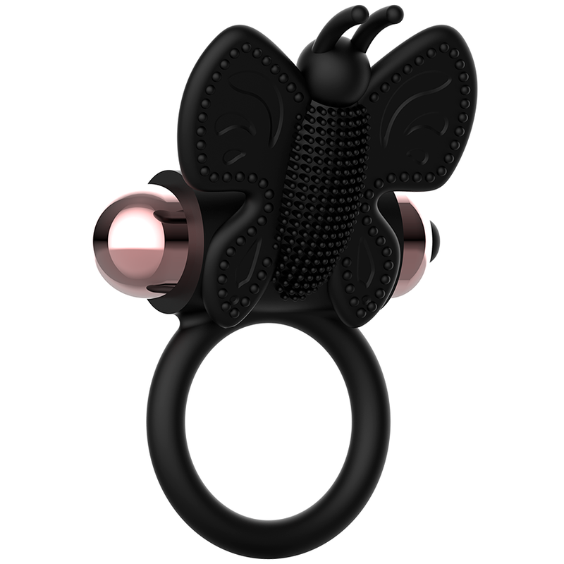 COQUETTE CHIC DESIRE - COCK RING BUTTERFLY WITH VIBRATOR BLACK/ GOLD - Billede 3