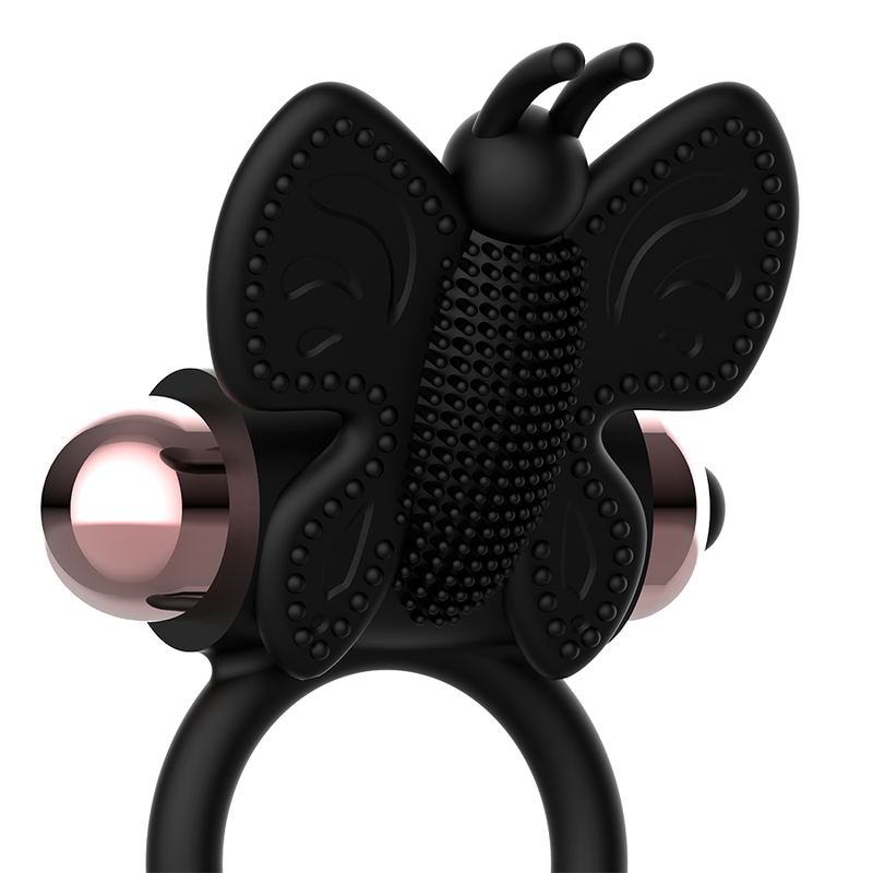 COQUETTE CHIC DESIRE - COCK RING BUTTERFLY WITH VIBRATOR BLACK/ GOLD - Billede 4