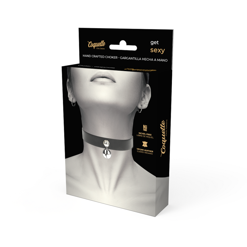 COQUETTE CHIC DESIRE - VEGAN LEATHER NECKLACE WOMAN RATTLE ACCESSORY - Billede 5