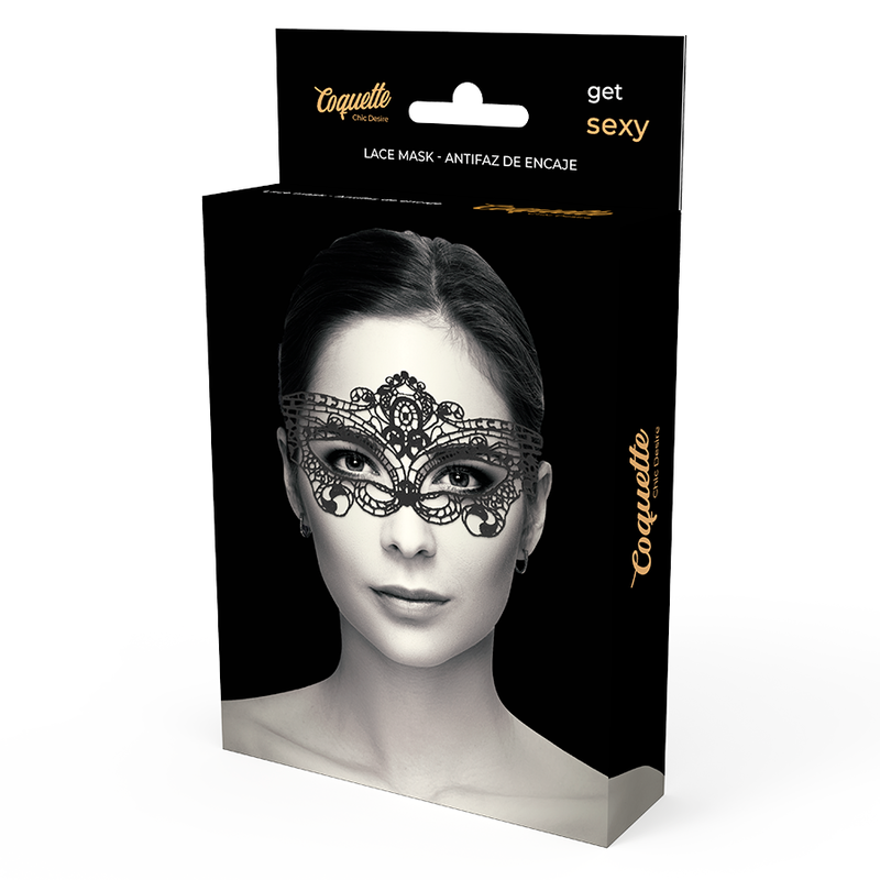COQUETTE CHIC DESIRE - LACE MASK BLACK - Billede 5