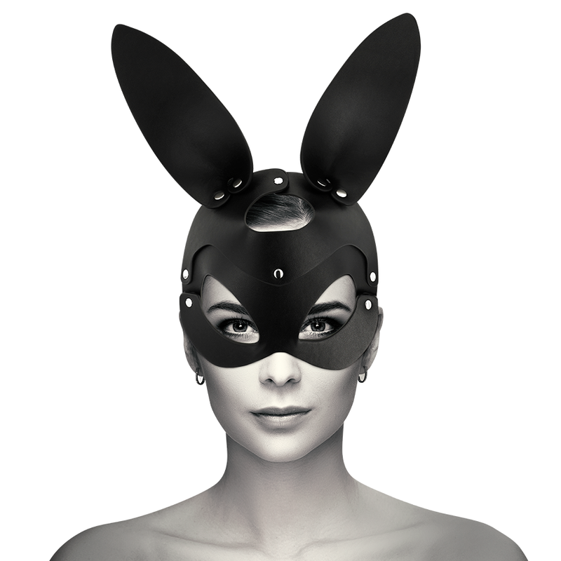 COQUETTE CHIC DESIRE - VEGAN LEATHER MASK WITH BUNNY EARS - Billede 2